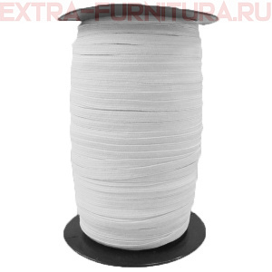 Резинка-вздержка 8 мм, белая (уп.-100м) на катушке А 