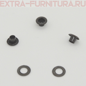 Люверсы 4 мм, (8*4 mm, h=5mm.), оксид (уп.5000шт) А