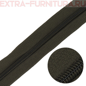 Молния рулонная спираль тип Т5, цв.328 хаки, пл.13 гр/м