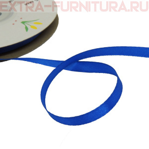 Лента атласная  6 мм  цв.153 василек рул. 27,42м