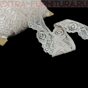 Кружево-стрейч TBY-L839 шир.35мм, цв.11 бежевый  (уп.25м)