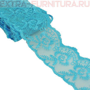 Кружево ш 3,5 см, цв.светло-бирюзовый (10 ярдов)