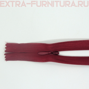 Молния потайная № 3, 50 см, цв. 177 светло-бордо п/э пл.9,3 гр/м