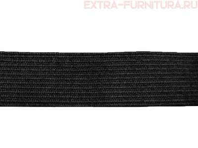 Резинка вязаная, 60мм (+/-2мм), цв.черный (уп.-50м*4 уп)
