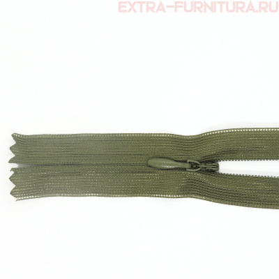 Молния потайная № 3, 50 см, цв. 263 светлый хаки п/э пл.9,3 гр/м