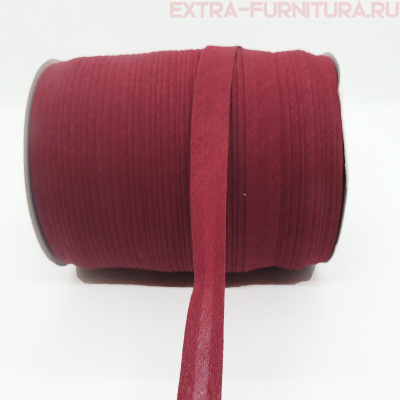 Косая бейка х/б  15мм 132м цв.178 коричнево-красный