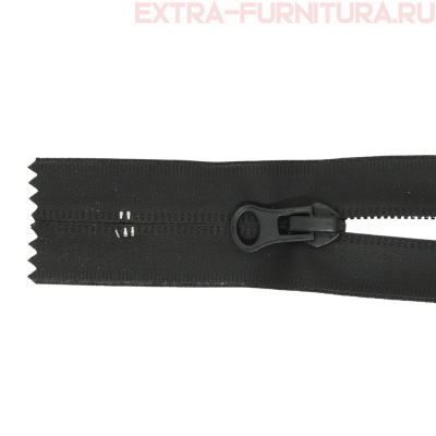 Молния спираль Т7 водонепроницаемая, дл. 18 см, цв. черный, LOGO, арт.NEW-21