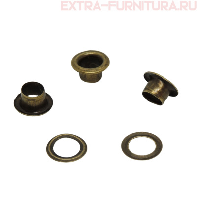 Люверсы 4 мм, (7,2*3 mm, h=3,7m.), антик (уп.1000шт) М