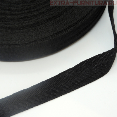 Лента киперная х/б 30 мм, цв.черный, уп.100м (пл.5,3 г/м)